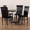 Baxton Studio Irma Dark Brown Upholstered and Finished Wood 5-Piece Dining Set 170-8031-10898 - alternate 5
